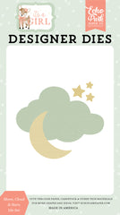 It's A Girl - Echo Park - Die Set - Moon, Cloud & Stars