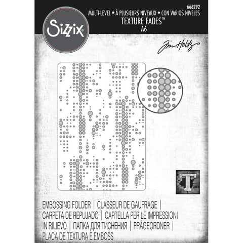 Sizzix/Tim Holtz - 3D Texture Fades Embossing Folder - Multi-Level Dotted