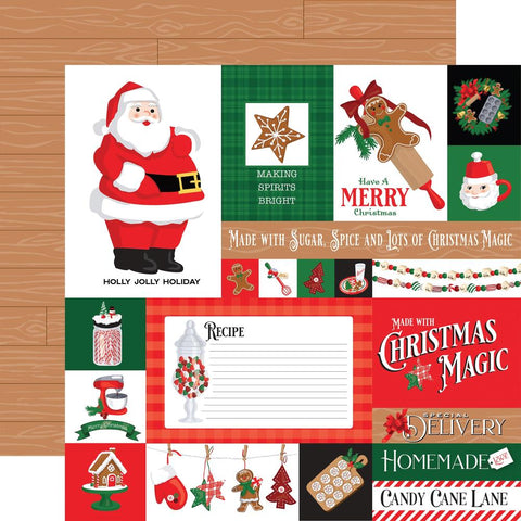 Christmas Cheer  - Carta Bella - Double-Sided Cardstock 12"X12" - Multi Journaling Cards