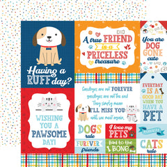 Pets - Echo Park - Double-Sided Cardstock 12"X12" - Multi Journaling Cards