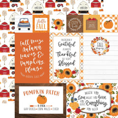 Fall - Echo Park - Double-Sided Cardstock 12"X12" - Multi Journaling Cards