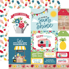 A Slice Of Summer - Echo Park - Double-Sided Cardstock 12"X12" - Multi Journaling Cards
