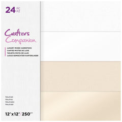 Crafter's Companion - Mixed Cardstock Pad 12"X12" 24/Pkg - Neutrals