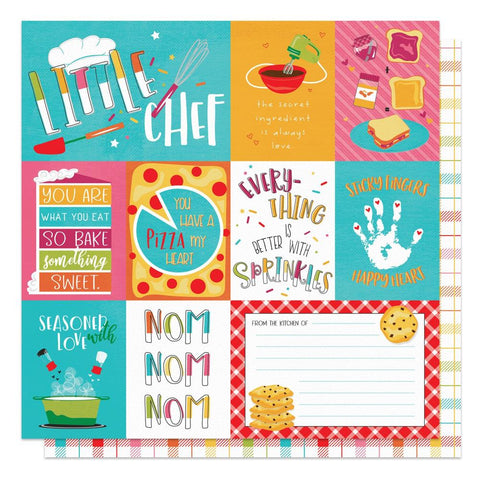 Little Chef - PhotoPlay - Double-Sided Cardstock 12"X12" - Nom Nom Nom