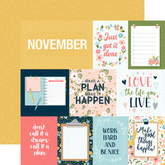 Day In The Life No. 2  - Echo Park - Double-Sided Cardstock 12"X12" - November