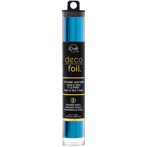 Deco Foil - Transfer Sheets 6"X12" 5/Pkg - Ocean Blue (1250)