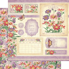 Flower Market - Graphic45 - Double-Sided Cardstock 12"X12" - October
