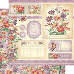 Flower Market - Graphic45 - Double-Sided Cardstock 12"X12" - October