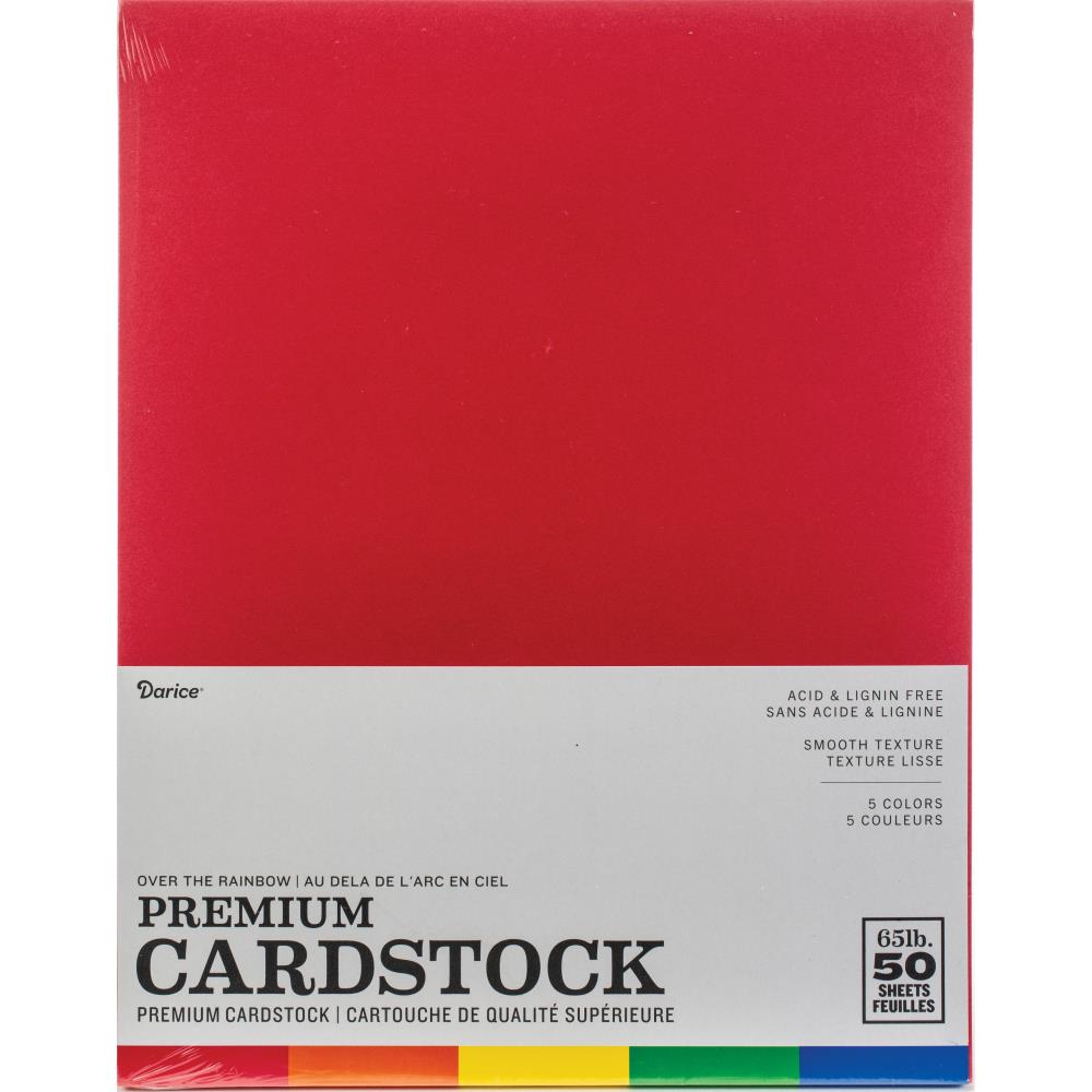 Color Card Stock Paper, 8.5 x 11/50 Sheets Per Pack - Red Color