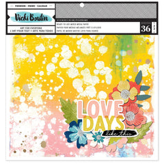 Print Shop - Vicki Boutin - Mixed Media Backgrounds Paper 12"X12" 36/Pkg - Painted Backgrounds