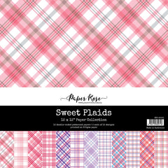 Sweet Plaids - Paper Rose - 12"x12" Paper Collection