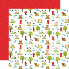 Pets - Echo Park - Double-Sided Cardstock 12"X12" - Park Playdate