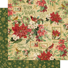 Warm Wishes - Graphic45 - 12"x12" Double-sided Patterned Paper - Peace and Plenty