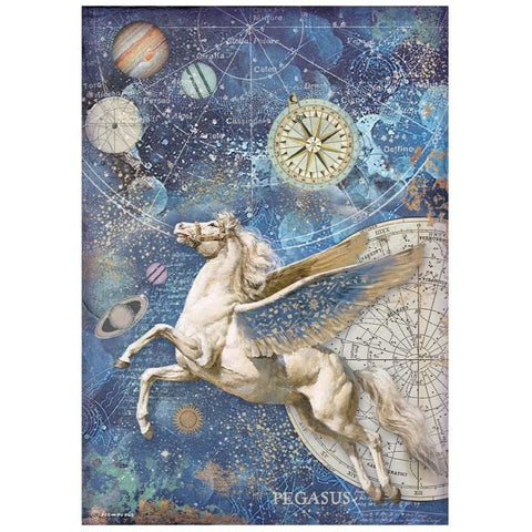 Cosmos Infinity - Stamperia - A4 Rice Paper - Pegasus (4774)