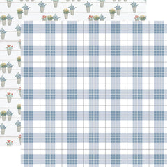 Farmhouse Summer - Carta Bella - Double-Sided Cardstock 12"X12" -  Perfect Day Plaid