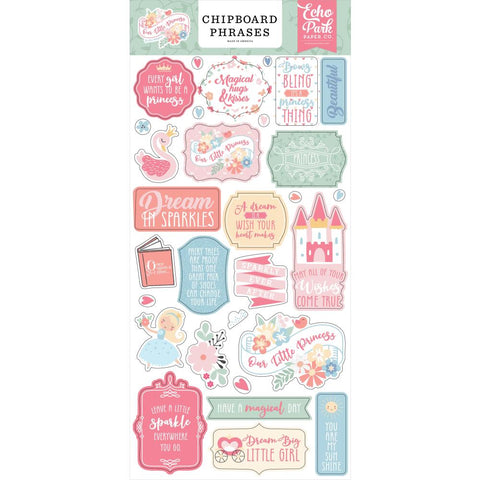Our Little Princess - Echo Park - Chipboard 6"X13" - Phrases