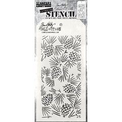 Tim Holtz - Layered Stencil 4.125"X8.5" - Pinecones