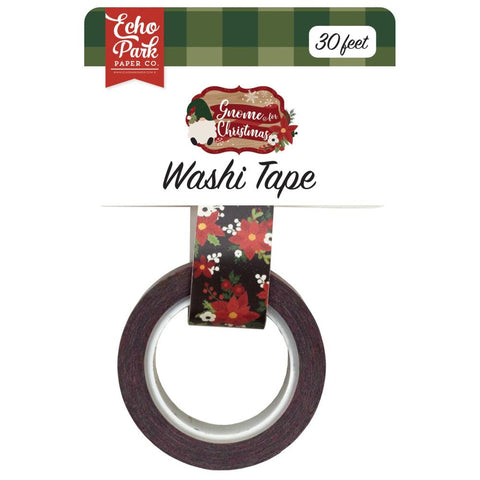 Gnome For Christmas - Echo Park - Washi Tape 30' - Poinsettia