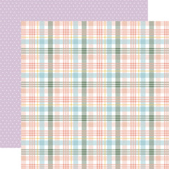 It's Spring Time - Echo Park - Double-Sided Cardstock 12"X12" - Pretty Plaid
