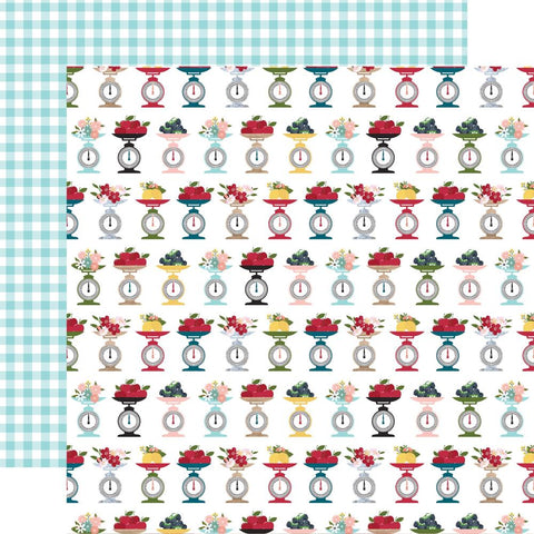 Farmer's Market - Echo Park - Double-Sided Cardstock 12"X12" - Produce Scale