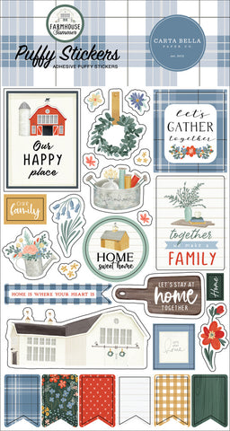 Farmhouse Summer - Carta Bella - Puffy Stickers