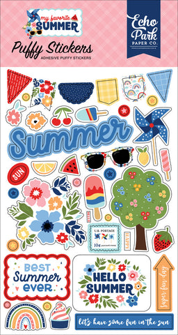 My Favorite Summer - Echo Park - Puffy Stickers