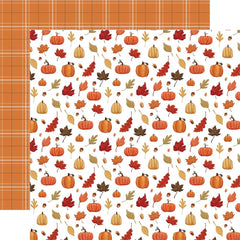 Welcome Fall - Carta Bella - Double-Sided Cardstock 12"X12" -  Pumpkin Harvest