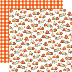 Welcome Autumn - Carta Bella - Double-Sided Cardstock 12"X12" - Pumpkin Patch Picks