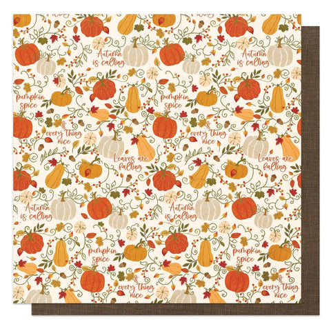 Thankful - PhotoPlay - Double-Sided Cardstock 12"X12" - Pumpkin Spice