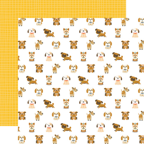 Pets - Echo Park - Double-Sided Cardstock 12"X12" - Puppy Pals