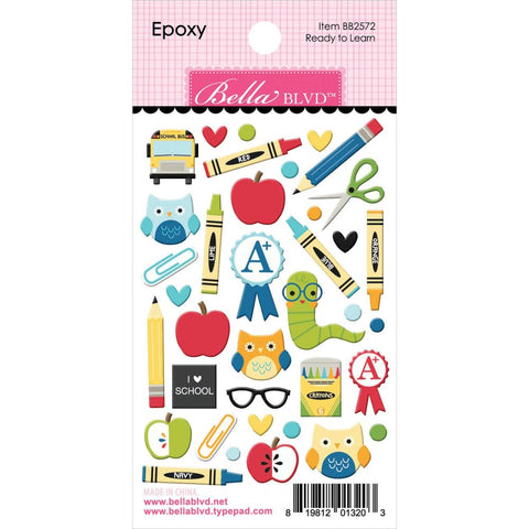 School Is Cool - Bella Blvd - Epoxy Stickers -  Ready To Learn