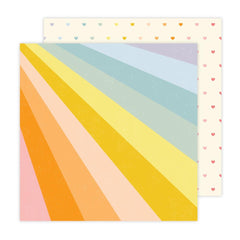 Flower Child - Jen Hadfield - Double-Sided Cardstock 12"X12" -  Retro Rainbow