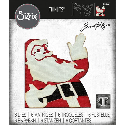 Sizzix - Thinlits Dies By Tim Holtz -  Retro Santa 6/pkg (2761)