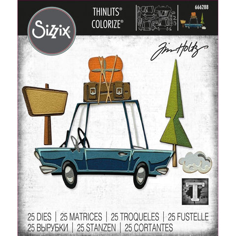 Sizzix/Tim Holtz  - Thinlits Dies 25/Pkg - Road Trip (5038)
