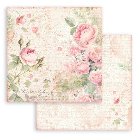 Rose Parfum - Stamperia  -  Double-Sided Cardstock 12"X12" - Roses (5535)