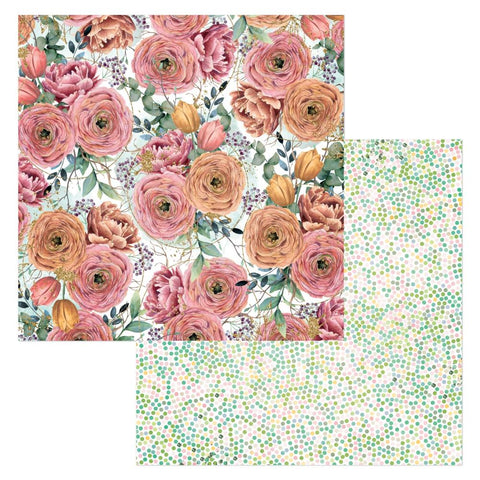 Willow & Sage - BoBunny - Double-Sided Cardstock 12"X12" - Roses