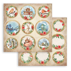 Romantic Home for the Holidays - Stamperia - 12"x12" Double-sided Patterned Paper - Rounds (4675)