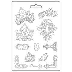 Magic Forest - Stamperia - A4 Soft Mould - Leaves, Locks (6624)