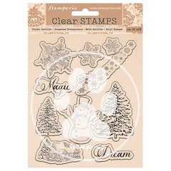 Romantic Home for the Holidays - Stamperia - Clear Stamp - Snowflakes/Tree  (3890)