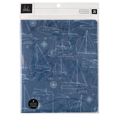 Set Sail - Heidi Swapp - Blank Notebooks 3/Pkg - Sailboats (7171)