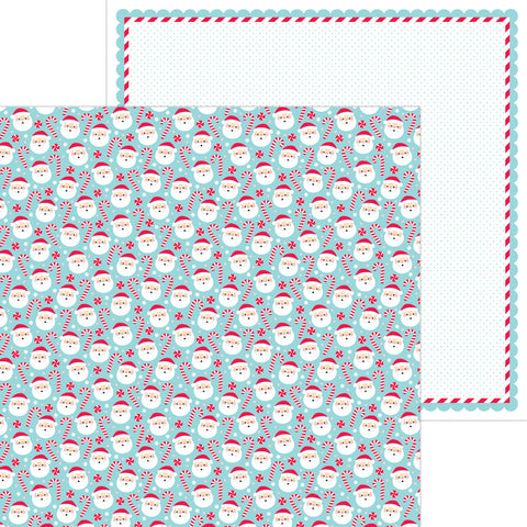 Candy Cane Lane - Doodlebug - Double-Sided Cardstock 12"X12" - Santa's Sweets