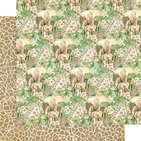Wild & Free - Graphic45 - Double-Sided Cardstock 12"X12" -  Savanna Babies