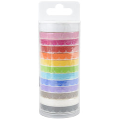 Doodlebug - Kraft In Color - Washi Tape 8mmx12yds 12/Pkg - Scallop