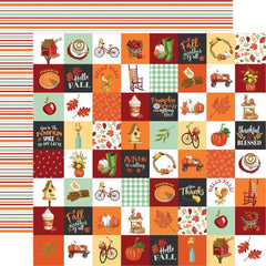 Welcome Autumn - Carta Bella - Double-Sided Cardstock 12"X12" - Seasonal Squares