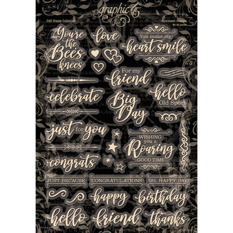 Graphic 45 - Staples Stamps - Sentiment