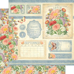 Flower Market - Graphic45 - Double-Sided Cardstock 12"X12" - September