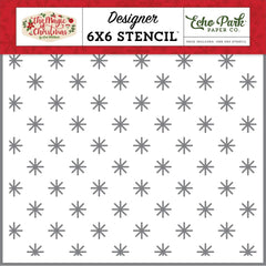 The Magic Of Christmas - Echo Park - Stencil 6"X6" - Simple Snow