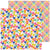 Pebbles - Live Life Happy - Double-Sided Cardstock 12"X12" - Smiling Hearts