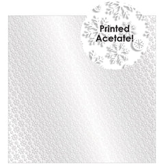 The North Pole - Bella Blvd - Clear Cuts Printed Acetate 12"X12" - Snow Storm  (3685)