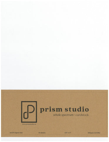 Prism Studio - Whole Spectrum Heavyweight Cardstock 8.5"x11" (10 Sheets)  - Snowdrop